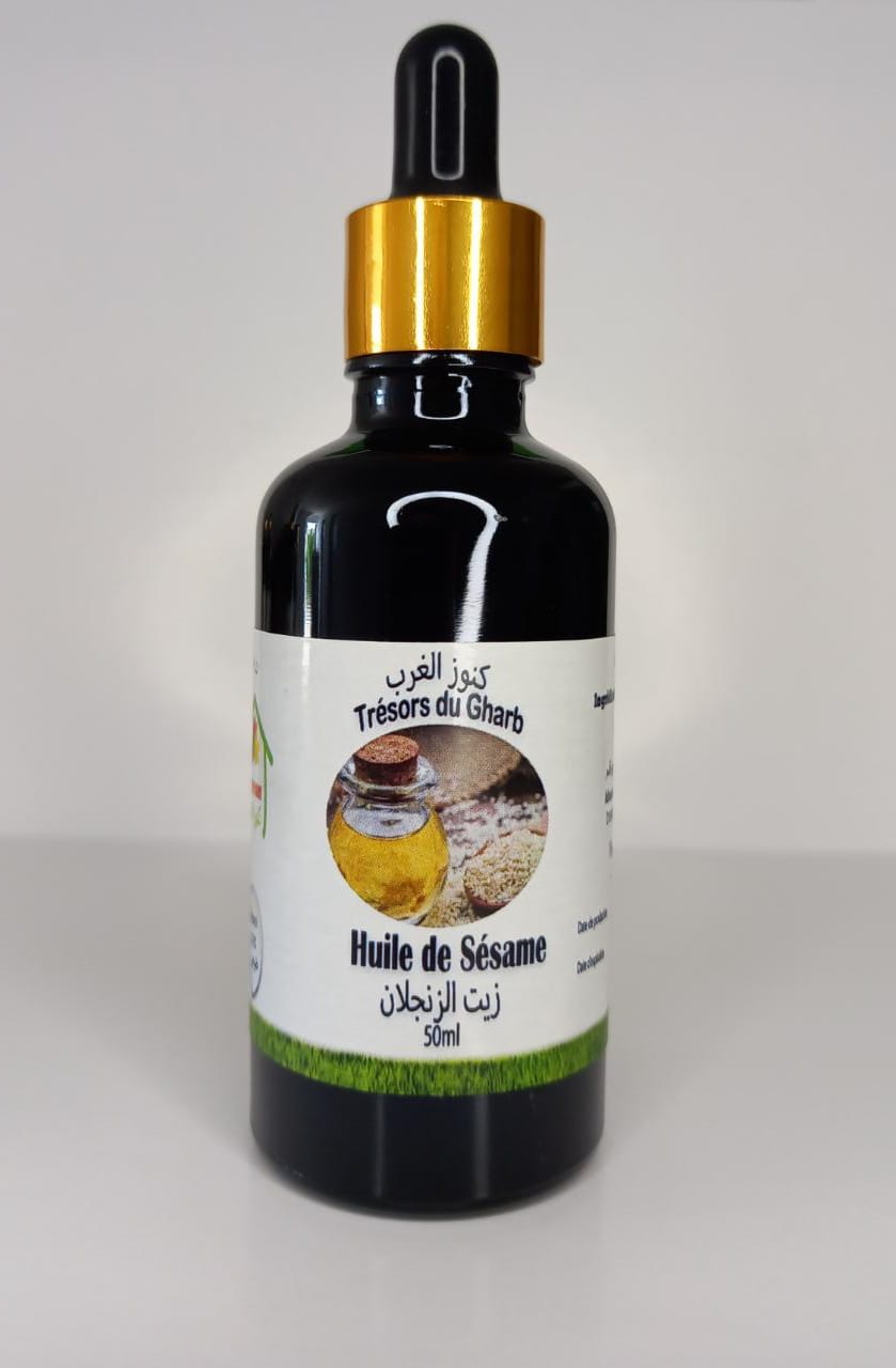 Huile cosmétique de sésame (50ml) Trésors du Gharb