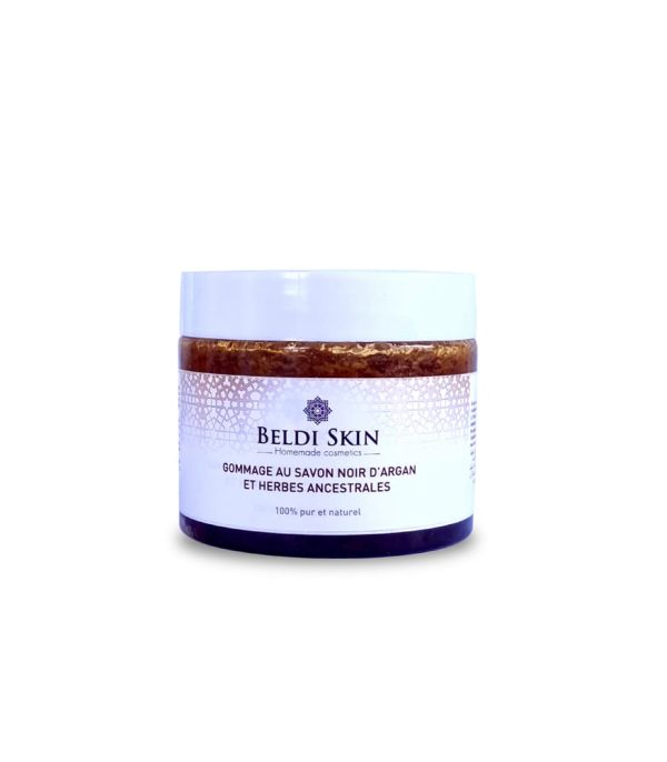 Gommage au savon noir d'argan et herbes