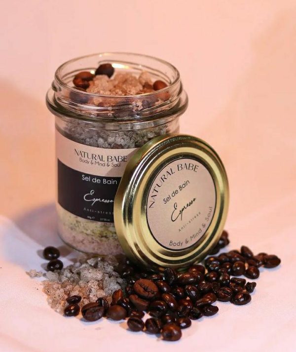 Sel de bain au café