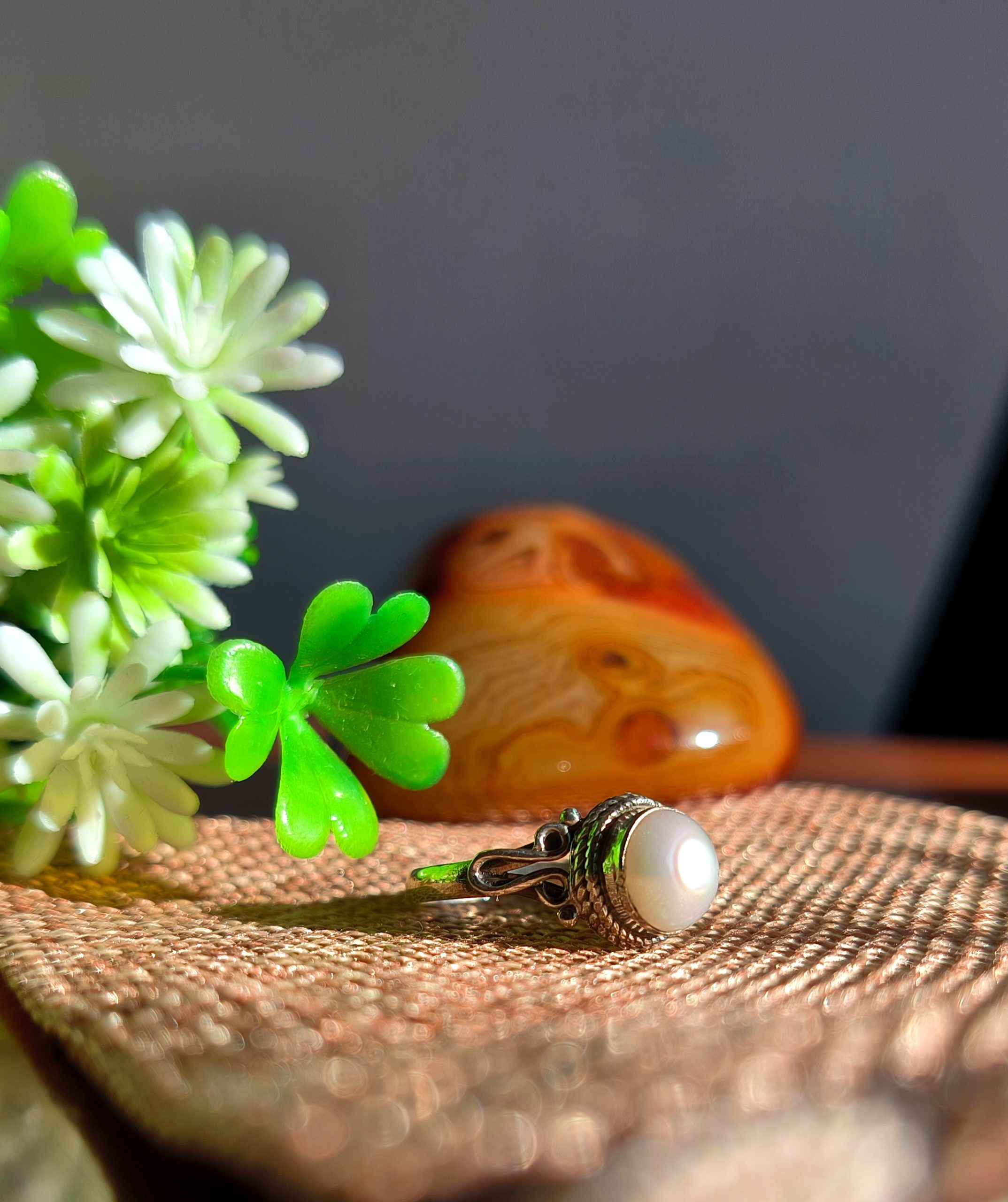 Bague pierre PERLE DE CULTURE