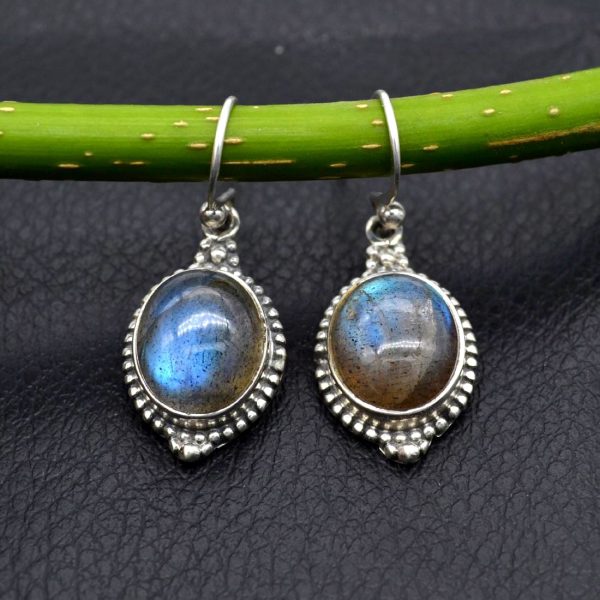 Boucles d'oreilles LABRADORITE