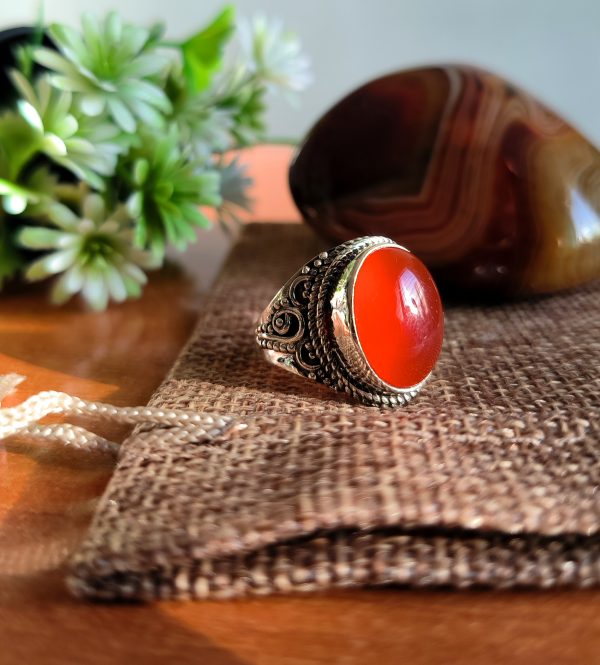 Bague pierre CORNALINE ( Gr)