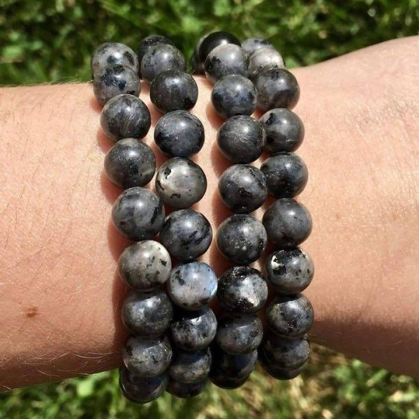 Bracelet pierre LARVIKITE