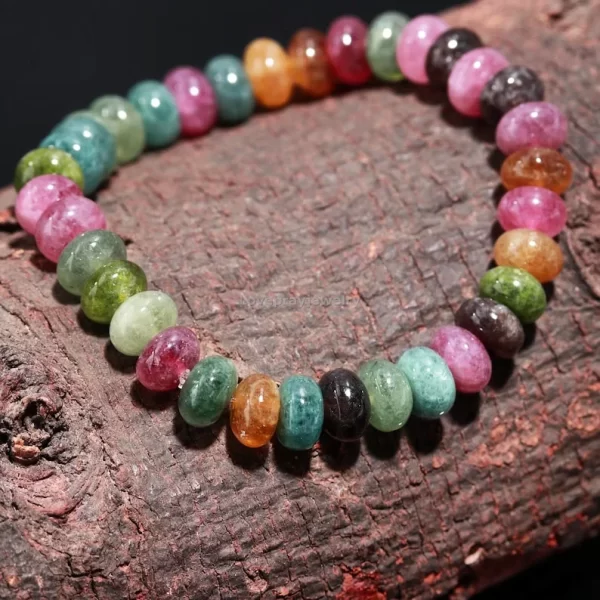 Bracelet pierre TOURMALINE MULTICOLORE ( NUGGETS)