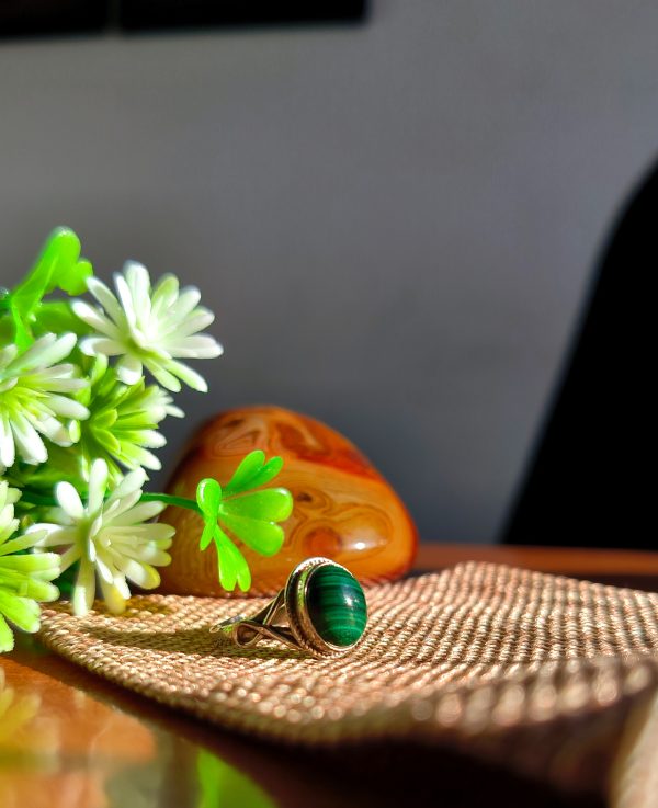 Bague pierre MALACHITE
