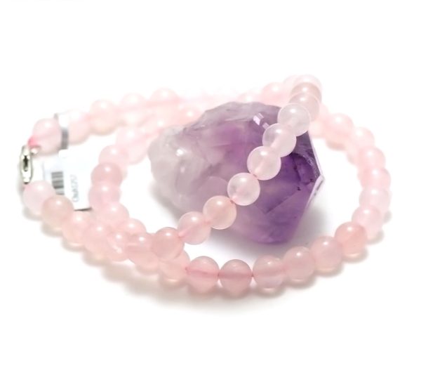 Collier pierre QUARTZ ROSE